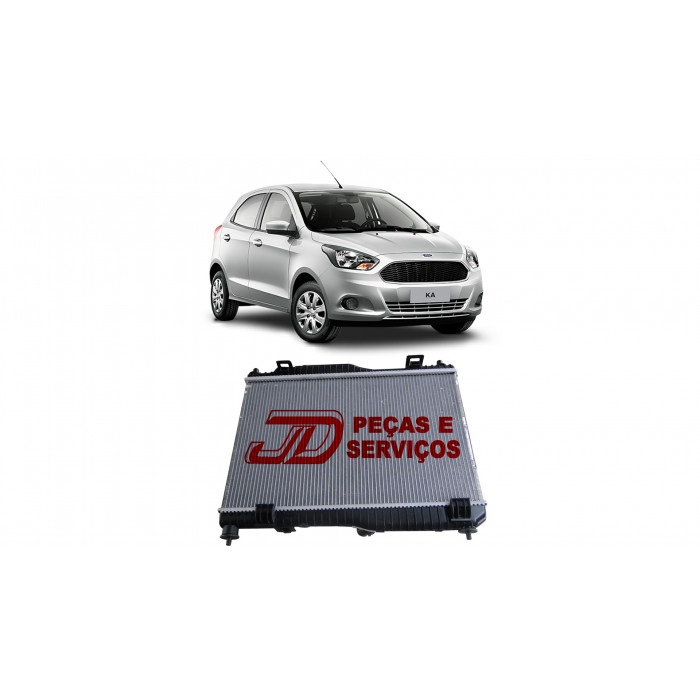 Radiador c/Vent. do Ford Ka 15/17 1.0 Manual / EcoSport Sigma